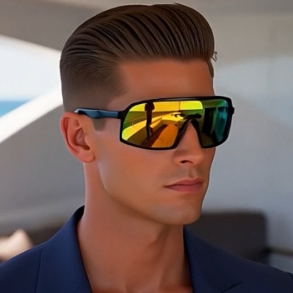 Safety Shield Sunglasses Mirrored Lens‎ Sport Sunglasses Fashion Baseball Lentes